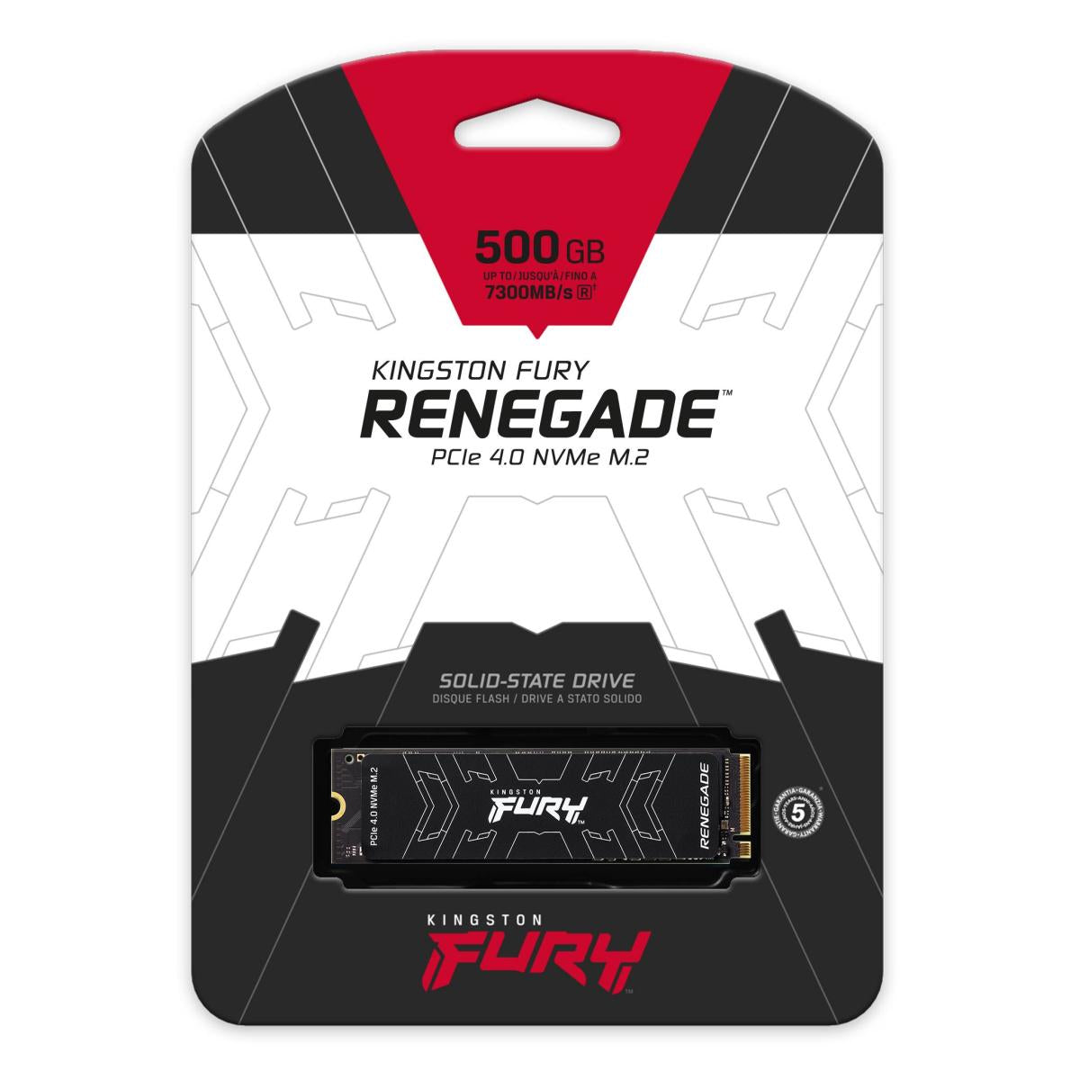Kingston FURY Renegade 500GB PCIe 4.0 NVMe M.2 SSD up to 7,300MB/s