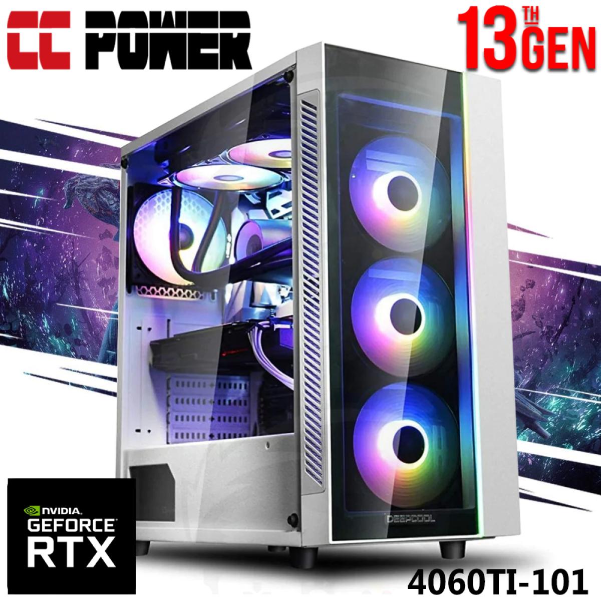 CC Power 4060TI-101 Gaming PC NEW 13Gen Intel Core i5 10-Cores w/ RTX 4060TI 8GB DDR6