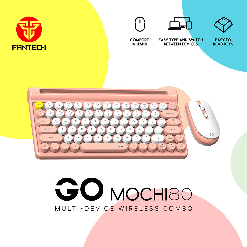 Fantech MOCHI 80Keys WK897 Wireless Keyboard Mouse Combo Set For Windows