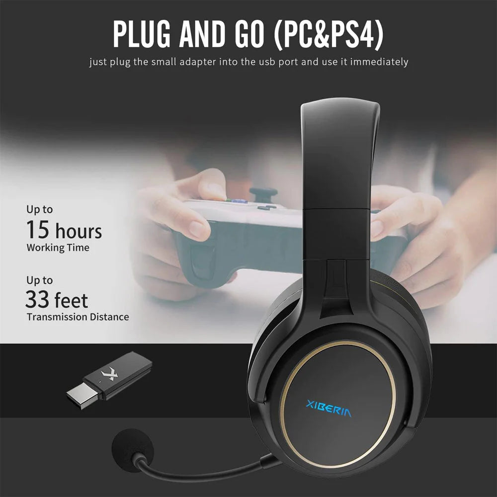 XIBERIA G01 PRO Wireless Gaming Headset for PS5/PS4/PC