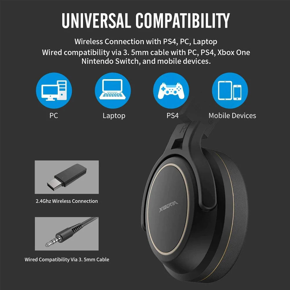 XIBERIA G01 PRO Wireless Gaming Headset for PS5/PS4/PC