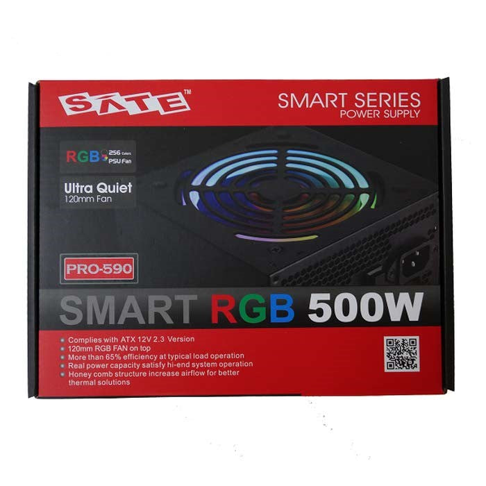 500W SATE PRO 590 RGB GAMING POWER SUPPLY