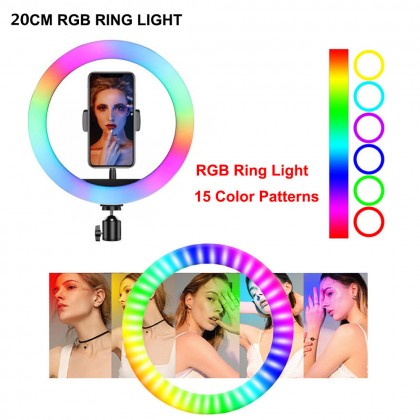 MJ-20 RGB LED SOFT RING LIGHT (8 INCH)