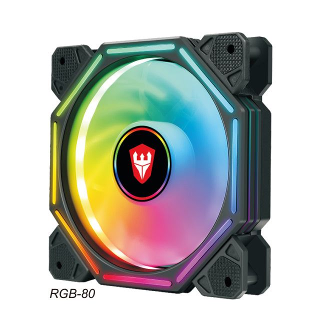 SATE (RGB-80) OEM RGB FAN 120mm PC Computer cooling fan rgb ( 4X FAN )