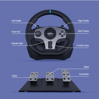 PXN V9 Gaming Steering Wheel Pedal Vibration Racing Steering Wheel