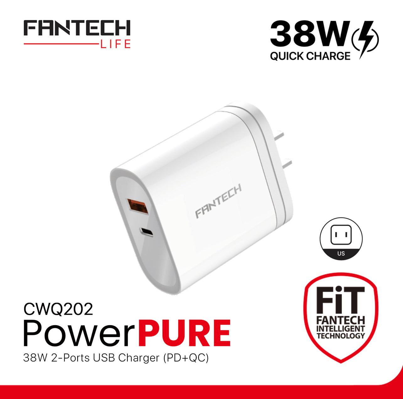 USB CHARGER 38W QUICK CHARGE