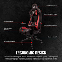 Thermaltake Gaming U Fit Gaming Chair - Black & Red