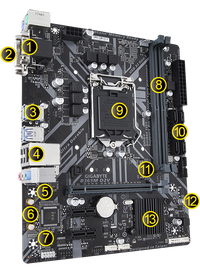 Intel B365 Ultra Durable motherboard with GIGABYTE 8118 Gaming LAN